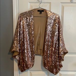 Rose Gold Sequined Jacket/Cape